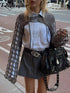 Knitted Design Hollow Long Sleeve Top